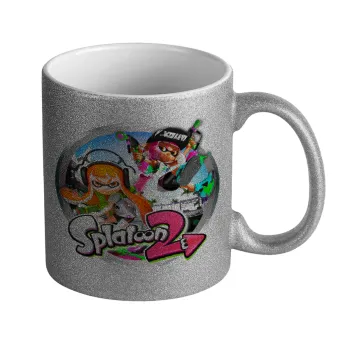 Splatoon 2, Κούπα Ασημένια Glitter που γυαλίζει, κεραμική, 330ml