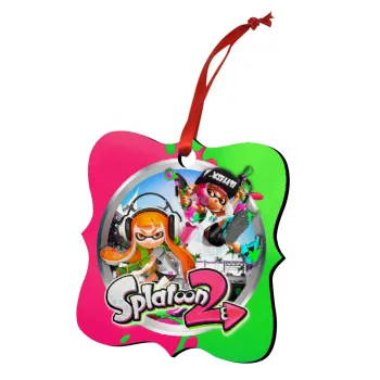 Splatoon 2, Στολίδι Χριστουγεννιάτικο στολίδι polygon ξύλινο 7.5cm