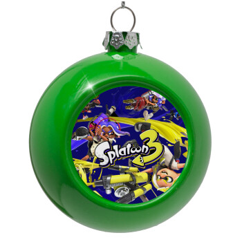 Splatoon 3, Green Christmas tree ornament bauble 8cm