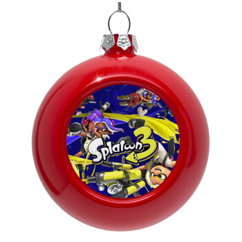 Splatoon 3, Red Christmas tree ornament bauble 8cm