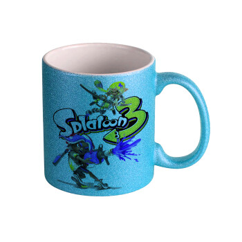 Splatoon 3, Κούπα Σιέλ Glitter που γυαλίζει, κεραμική, 330ml