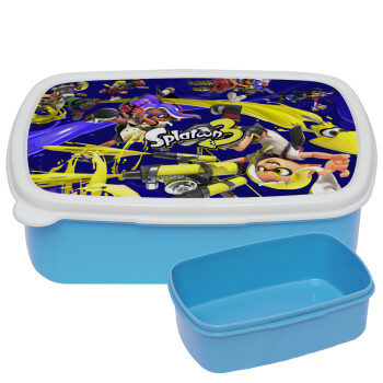 Splatoon 3, ΜΠΛΕ παιδικό δοχείο φαγητού (lunchbox) πλαστικό (BPA-FREE) Lunch Βox M18 x Π13 x Υ6cm