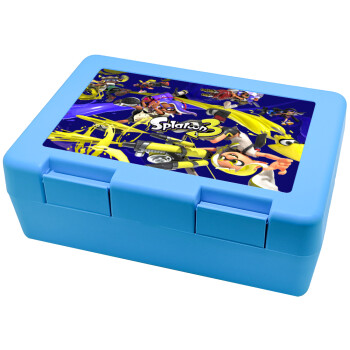 Splatoon 3, Children's cookie container LIGHT BLUE 185x128x65mm (BPA free plastic)