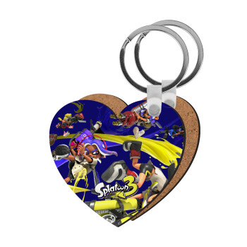 Splatoon 3, Μπρελόκ Ξύλινο καρδιά MDF