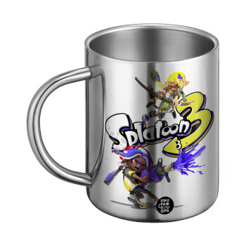 Splatoon 3, Ανοξείδωτη Μεταλλική Κούπα 450ml - Διπλού Τοιχώματος