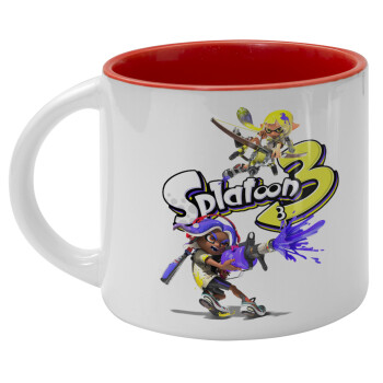 Splatoon 3, Κούπα κεραμική 400ml Λευκή/Κόκκινη