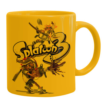 Splatoon 3, Ceramic coffee mug yellow, 330ml (1pcs)