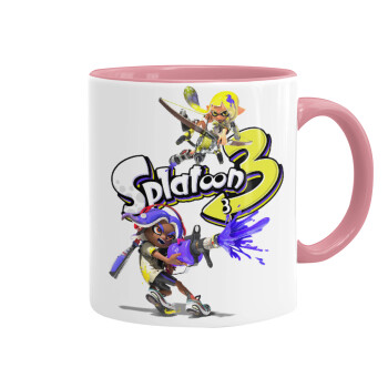 Splatoon 3, Κούπα χρωματιστή ροζ, κεραμική, 330ml