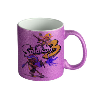 Splatoon 3, Κούπα Μωβ Glitter που γυαλίζει, κεραμική, 330ml
