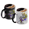 Color changing magic Mug, ceramic, 330ml when adding hot liquid inside, the black colour desappears (1 pcs)