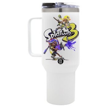 Splatoon 3, Mega Stainless steel Tumbler with lid, double wall 1,2L