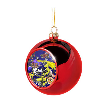 Splatoon 3, Χριστουγεννιάτικη μπάλα δένδρου Κόκκινη 8cm