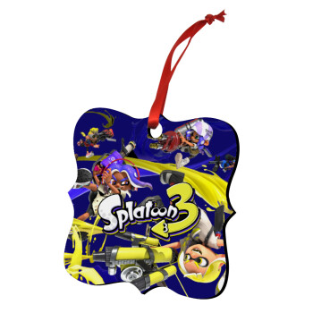 Splatoon 3, Christmas ornament polygon wooden 7.5cm