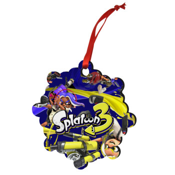 Splatoon 3, Christmas ornament snowflake wooden 7.5cm