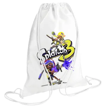 Splatoon 3, Backpack pouch GYMBAG white (28x40cm)