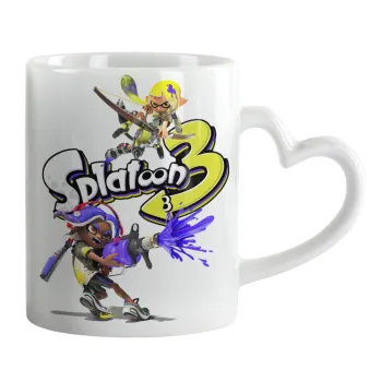 Splatoon 3, Mug heart handle, ceramic, 330ml
