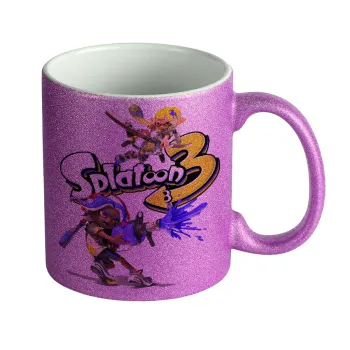 Splatoon 3, Κούπα Μωβ Glitter που γυαλίζει, κεραμική, 330ml