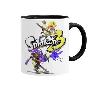 Splatoon 3, Κούπα χρωματιστή μαύρη, κεραμική, 330ml