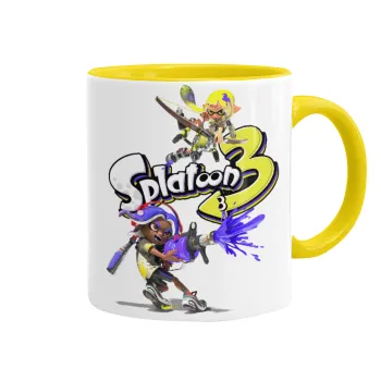 Splatoon 3, Κούπα χρωματιστή κίτρινη, κεραμική, 330ml