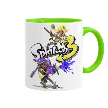 Splatoon 3, Mug colored light green, ceramic, 330ml