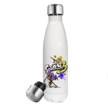 Splatoon 3, Metal mug thermos White (Stainless steel), double wall, 500ml