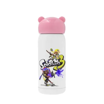 Splatoon 3, Ροζ ανοξείδωτο παγούρι θερμό (Stainless steel), 320ml