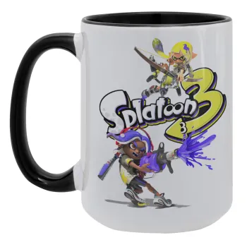 Splatoon 3, Κούπα Mega 15oz, κεραμική Μαύρη, 450ml