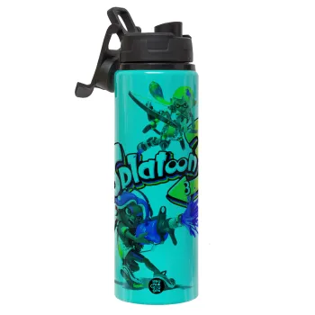 Splatoon 3, Μεταλλικό παγούρι νερού με καπάκι ασφαλείας, αλουμινίου 850ml