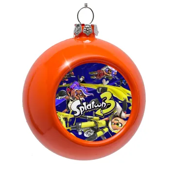 Splatoon 3, Orange Christmas tree ornament bauble 8cm