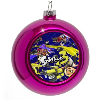 Splatoon 3, Purple Christmas tree ornament bauble 8cm