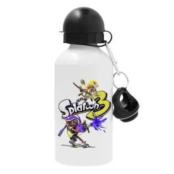 Splatoon 3, Μεταλλικό παγούρι νερού, Λευκό, αλουμινίου 500ml