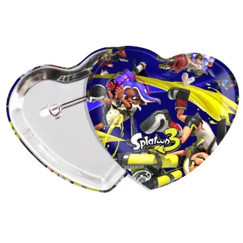 Splatoon 3, Κονκάρδα παραμάνα καρδιά (57x52mm)