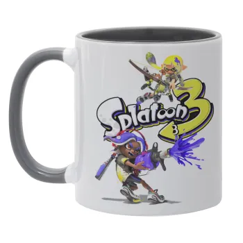 Splatoon 3, Κούπα χρωματιστή γκρι, κεραμική, 330ml