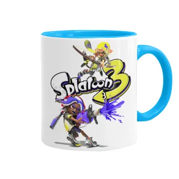 Splatoon 3, Κούπα χρωματιστή γαλάζια, κεραμική, 330ml