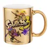 Mug ceramic, gold mirror, 330ml