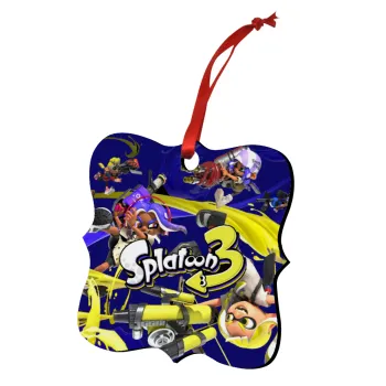 Splatoon 3, Στολίδι Χριστουγεννιάτικο στολίδι polygon ξύλινο 7.5cm