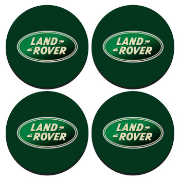 Land Rover, SET of 4 round wooden coasters (9cm)