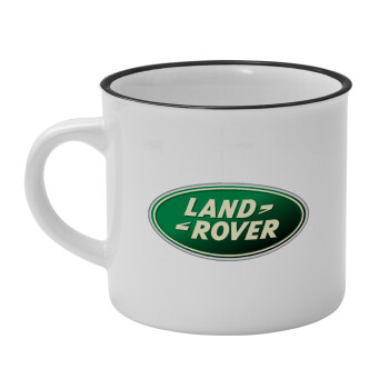 Land Rover, Κούπα κεραμική vintage Λευκή/Μαύρη 230ml