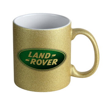 Land Rover, Κούπα Χρυσή Glitter που γυαλίζει, κεραμική, 330ml