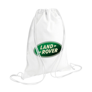 Land Rover, Τσάντα πλάτης πουγκί GYMBAG λευκή (28x40cm)