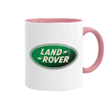 Land Rover, Κούπα χρωματιστή ροζ, κεραμική, 330ml