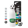 Soccer Metal mug thermos, double wall, 550ml