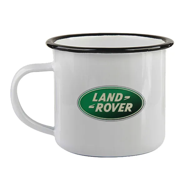 Land Rover — Enamel mug with black rim, 360ml