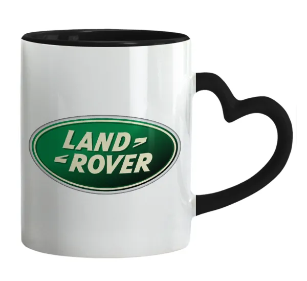 Land Rover — Mug heart black handle, ceramic, 330ml