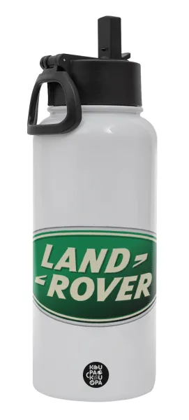 Land Rover — Metal mug thermo White with Straw and Spout Lid (Stainless steel), double wall, 950ml