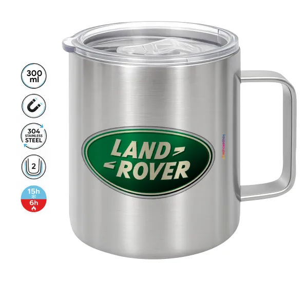 Land Rover — Double-walled stainless steel mug 300ml with temperature-retaining lid