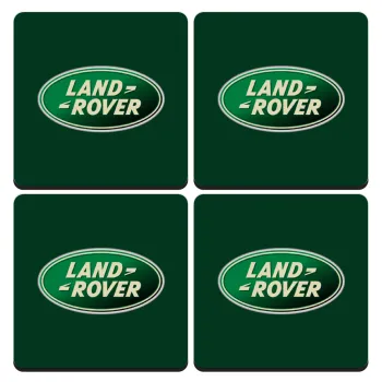 Land Rover, ΣΕΤ 4 Σουβέρ ξύλινα τετράγωνα (9cm)