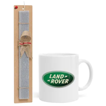 Land Rover, Easter Set, Ceramic Cup (330ml) & Easter aromatic flat candle (30cm) (GRAY)