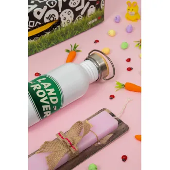 Land Rover, Πασχαλινή Λαμπάδα με παγούρι μεταλλικό (620ml, stainless steel) & κερί αρωματικό πλακέ (30cm) (ΡΟΖ)