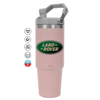 Land Rover, Pink color, 890ml (30oz) stainless Steel Tumbler with Handle
